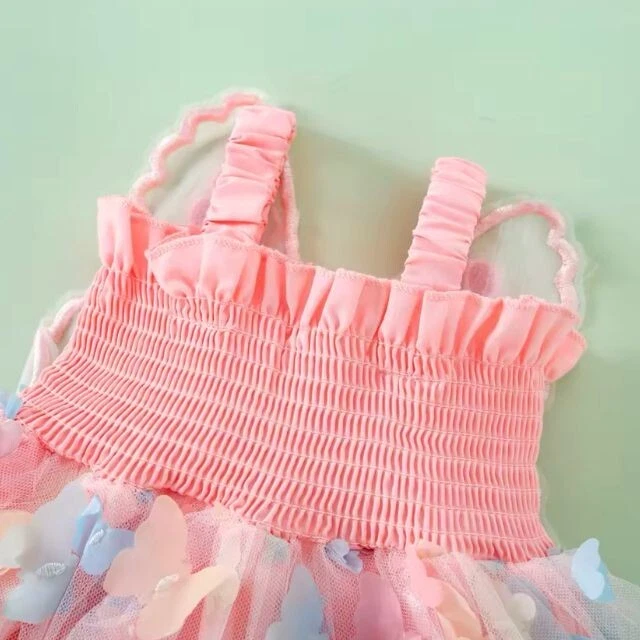 Niñas Cumpleaños Fiesta Noche Vestidos Alas Mariposa Niños Ropa Dulces Niños Foto 4 de 4