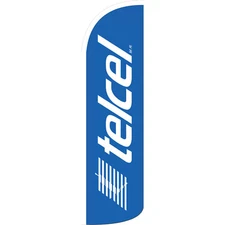 Telcel  3 ft X 11 1/2 ft Windless Swooper Flag (Flag Only)