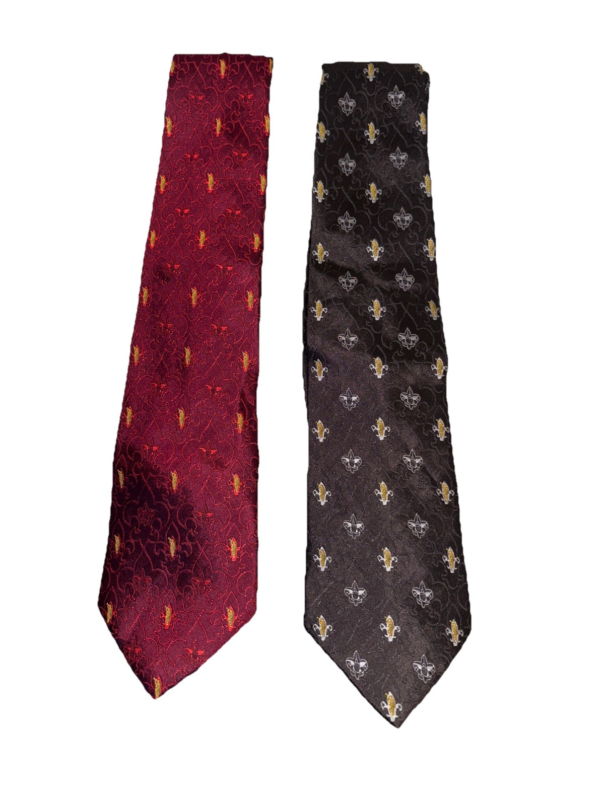 Vintage Pack Of Two Men Necktie, Lds Moroni Bsa Scout Mormon Boy Scouts￼