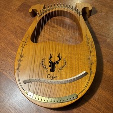 Cega LYRE Mahogany 16 Strings Rounded Edge Missing A3 String Only. Tuning Needed