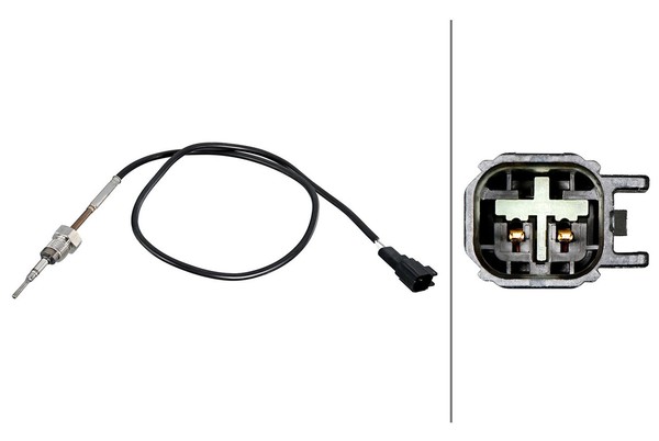 Sensor Abgastemperatur Hella 6PT 358 226-181 FüR Ford Transit Bus Tourneo Custom-image