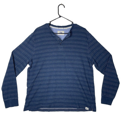 Mantaray Mens Textured Long Sleeve Shirt Size L Coastal Beachy Embroidered