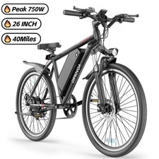 AOVOPRO Electric Bike for Adults 750W 26" Ebike 22 MPH 40 Miles Dual Disc Brake