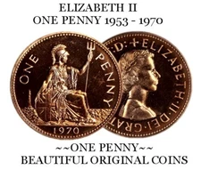 ONE PENNY, ELIZABETH II 1953 - 1970, THE COIN YOU PICK IS THE COIN YOU WILL GET