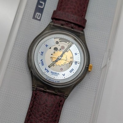 1991 Swatch Rubin SAM100 Automatic 23J Watch NOS w Box Swiss 34mm Running