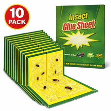 10 Pack Extra Strong Sticky Pads Glue Traps Boards For Multi Pests Non Toxic