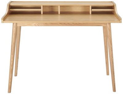 Flavio 47'' Wide Oak Veneer Wood Rectangular Desk