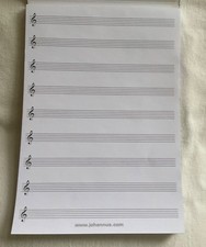 Blank Sheet Music Notebook: Music Manuscript Paper With Treble Clef 8.5 x 5.75  