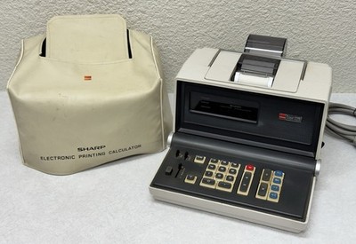 Vintage Sharp Compet 623B CS-623B Printing Calculator Adding Machine w/ Cover