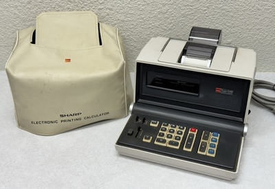 #ad Vintage Sharp Compet 623B CS 623B Printing Calculator Adding Machine w Cover $69.95
