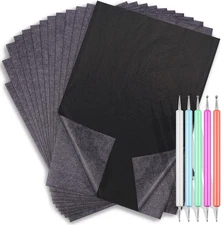 Carbon Transfer Copy Paper with Embossing Stylus Tool for Tracing,  30 Sheets Gr