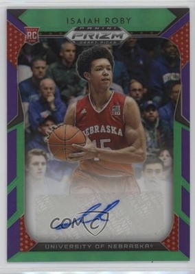 2019 Prizm Draft Picks Purple & Green 68/150 Isaiah Roby #45 Rookie Auto RC 0h6x