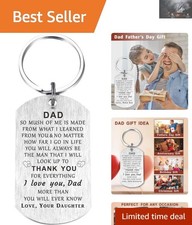 Thoughtful Birthday Keychain for Dad - Gift from Daughter/Son with Velvet Bag
