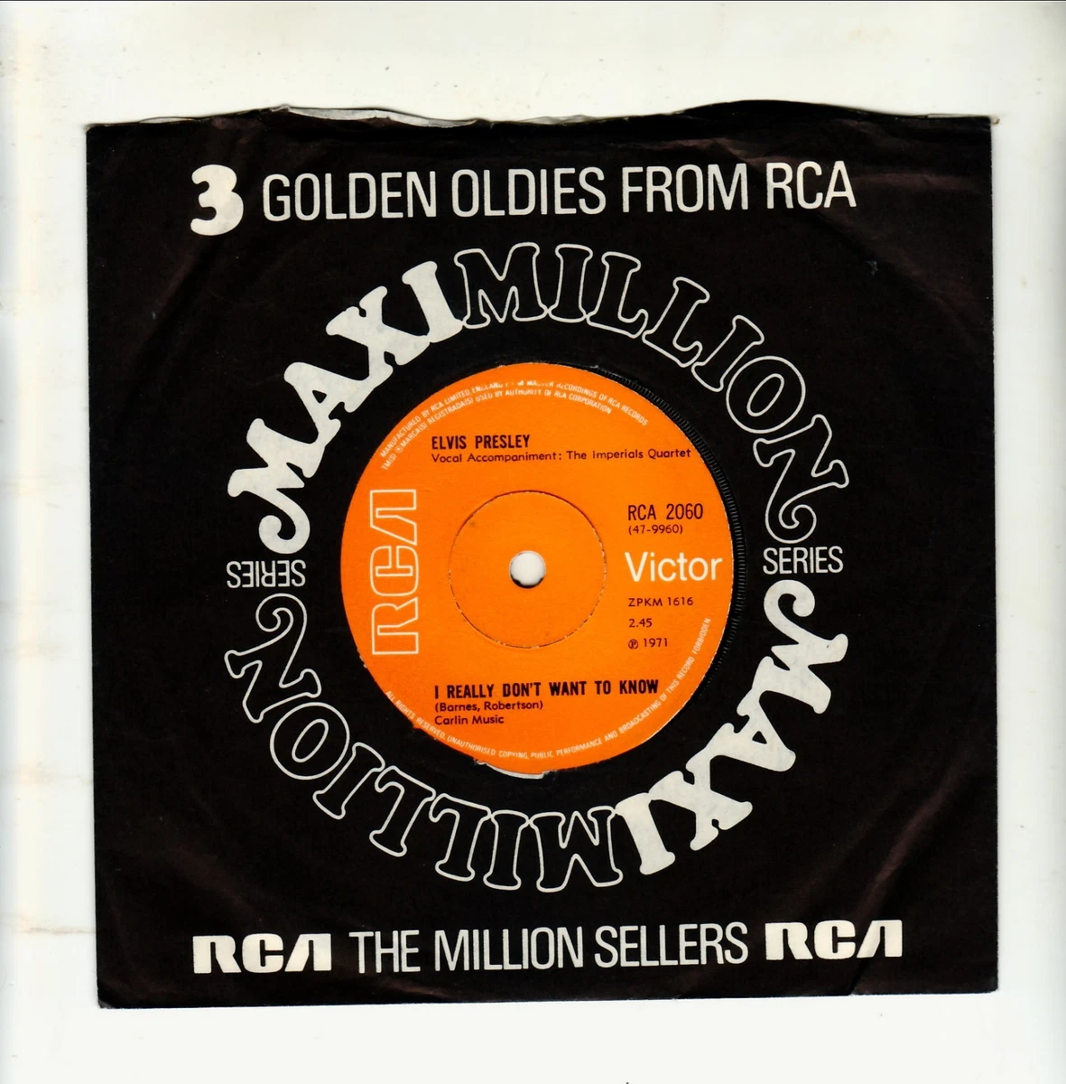 Elvis Presley There Goes My Everything 1971 UK 7" Vinyl EP RCA 2060 Maximillion
