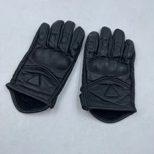 Mens Leather Motorcycle Gloves Padded Black Driving Biker Gloves