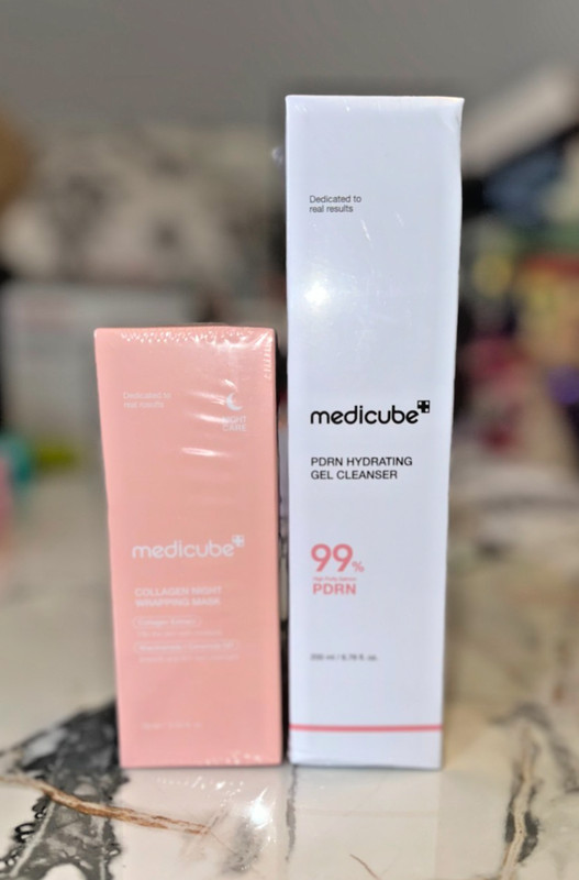 Medicube PDRN Cleanser + Collagen Night Wrapping Mask Bundle New