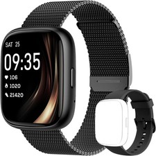 Smart Watch for Women Men, Fitness Tracker Watch Compatible Android iOS Metal