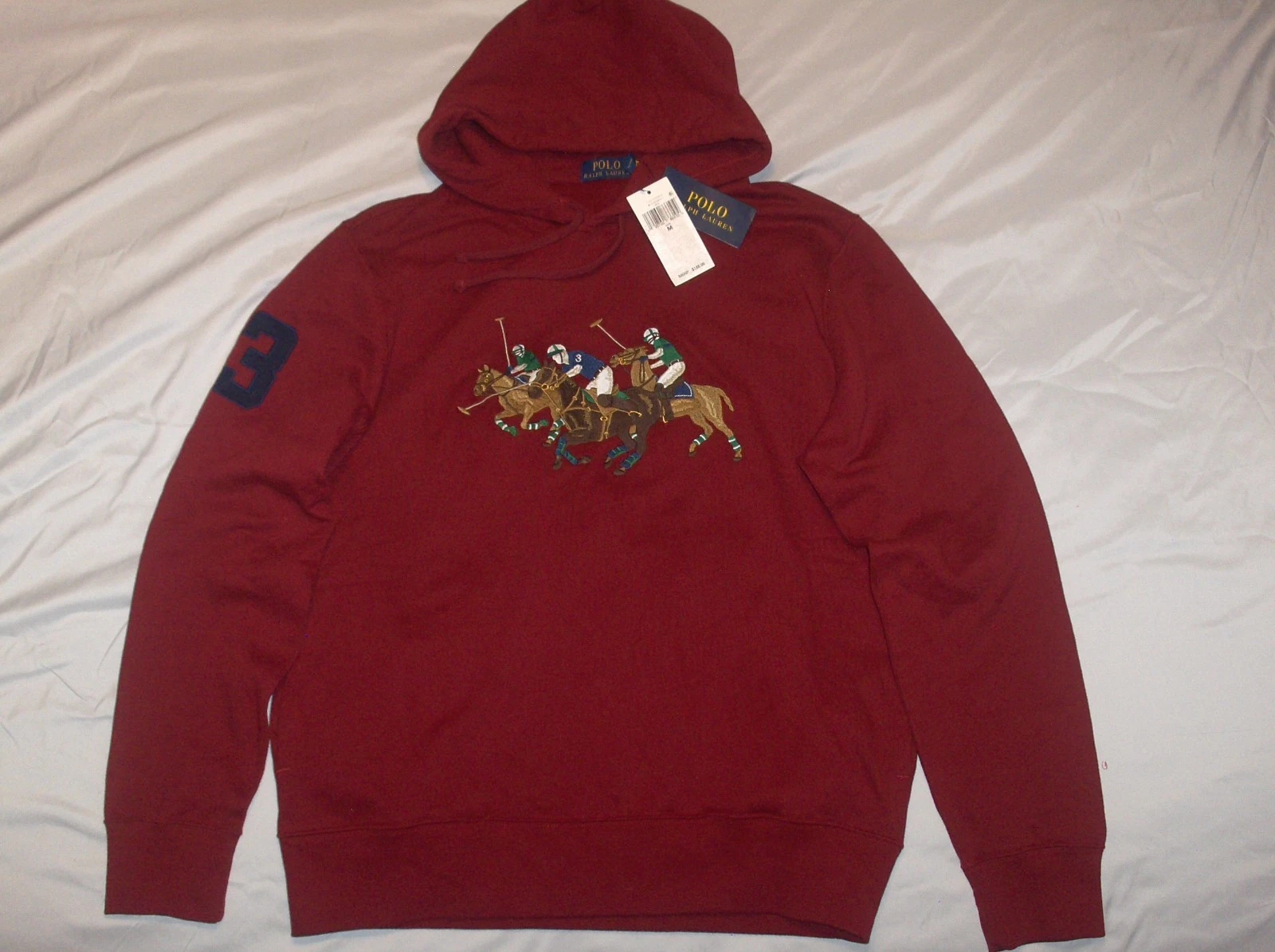 POLO RALPH LAUREN Men's Triple Match Pony Fleece Hoodie Hooded Sweatshirt, WINE
Opens in a new windo