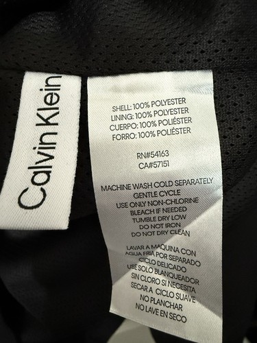 Calvin Klein Men's Hooded Windbreaker Jacket, Black, Size Large - Picture 7 of 7