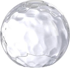 Aspen Creative 28009-63-1 Glass Shade for Pendant 6.5"W x 6.13"H Clear Hammered