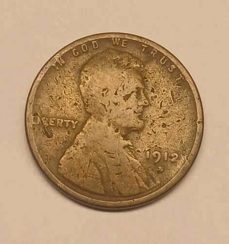 1912-S Lincoln Wheat Cent San Francisco Mint Good