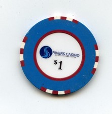 1.00 Chip from the Rivers Casino Fort McMurray Alberta Canada