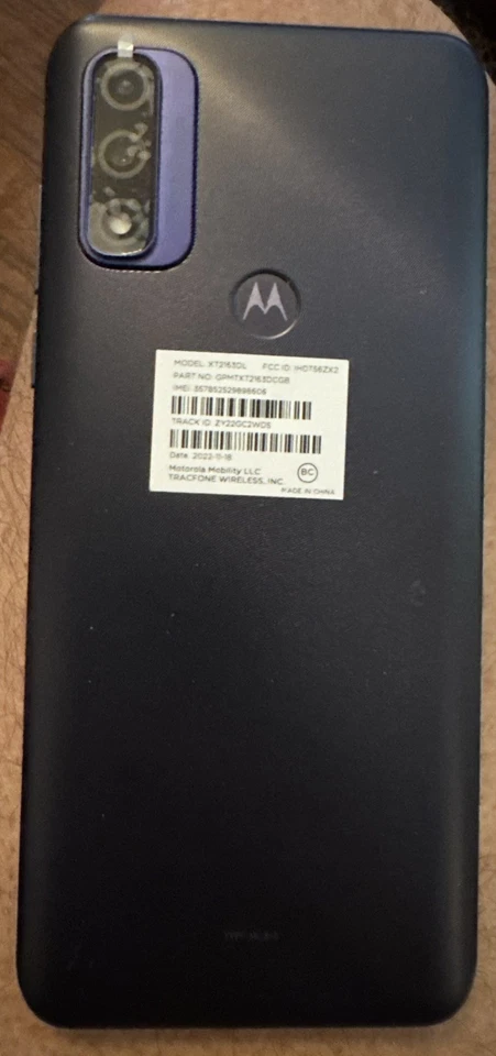 Motorola MOTO G Pure XT2163DL (32 GB) (Tracfone) Blue Smart Phone Bar LCD Broken - Image 2 of 3
