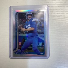 2025 Topps Chrome Jared Goff refractor  Detroit Lions Football Card #102