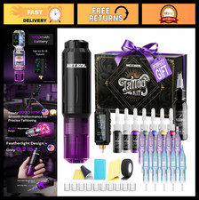 Wireless Tattoo Gun Kit - Complete Set for Beginners Artists, 1600mAh Battery,