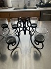 2 — Old River Road Metal Wine Bottle Topper Candelabra for 4 Candles. — photo 3