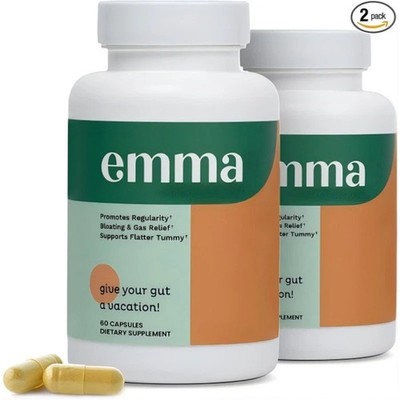 Emma Gut Health 180 Caps   Bloating & Leaky Gut Relief 2PACK