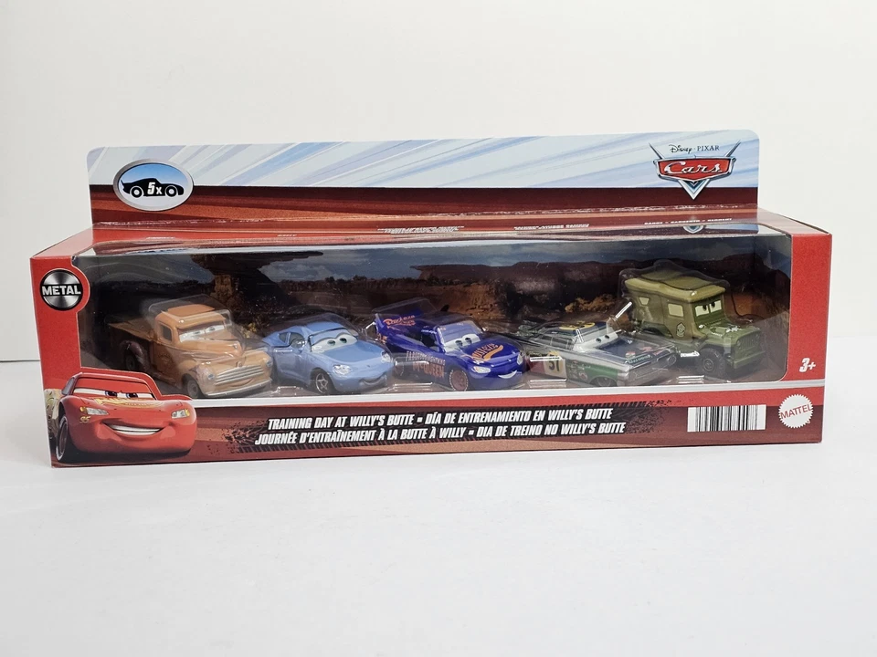 Disney Pixar Cars Lightning Training Day en Willy's Butte Die Cast Car Paquete de 5  Foto 3 de 4