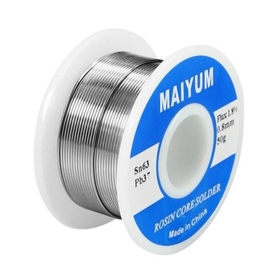 MAIYUM 63-37 Tin Lead Rosin Core Solder Wire for Electrical Soldering (0.8mm 50g