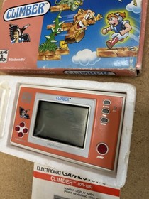 Rare Nintendo Climber Game and Watch Wide Screen complete In Box Tested Working
