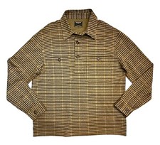 Todd Snyder Houndstooth Popover Cotton Jersey Field Polo in Baja Dunes Sz M 248