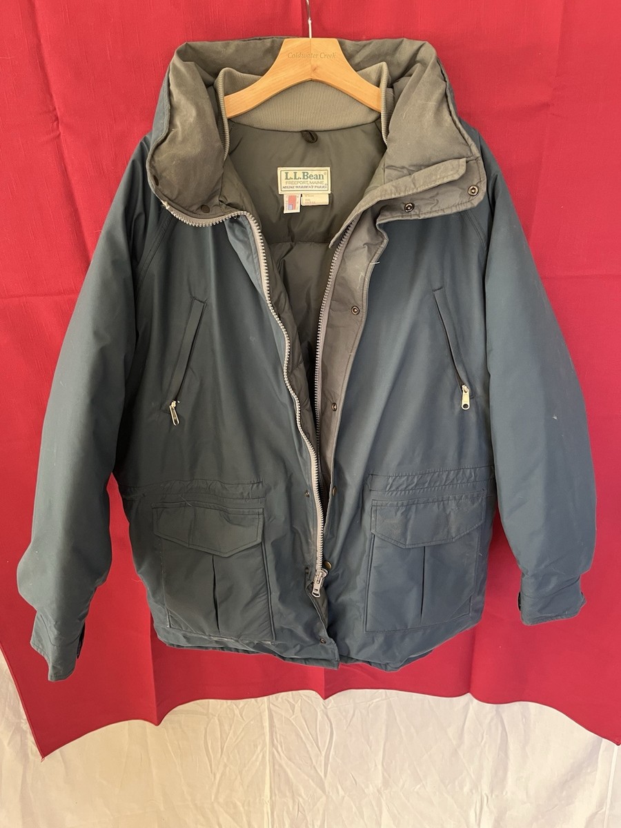 Vintage LL Bean Maine Warden's Parka Mens Small Reg -Gray w/ Gore