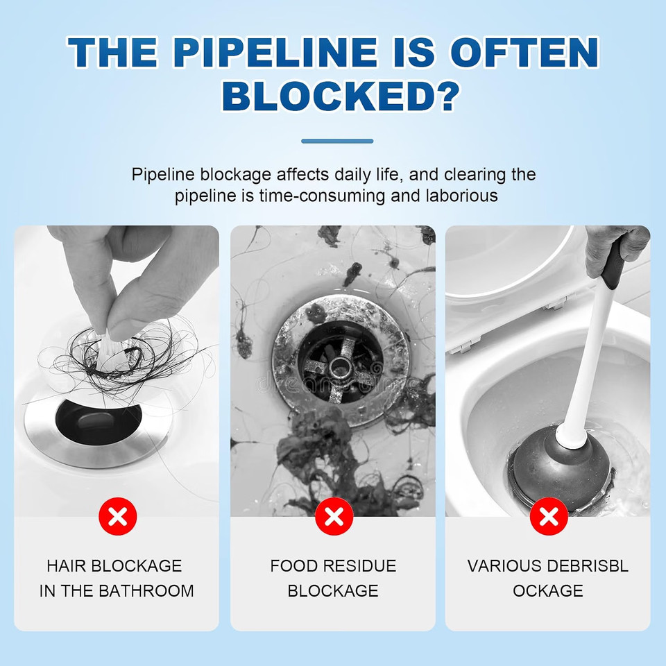 Product photo 8 of 8 — Bathroom Shower Clog Remover, Safe for All Pipes 320g