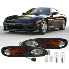 USR 93-95 RX7 Bumper Light SMOKED Front Turn Signal Lamps Left Right