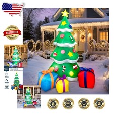 7FT Christmas Tree Inflatable Outdoor Decoration - Swirling LED Lights
