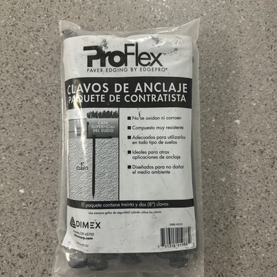 Proflex 8'' 32pc Landscape Anchoring Spikes Edging Border Stakes