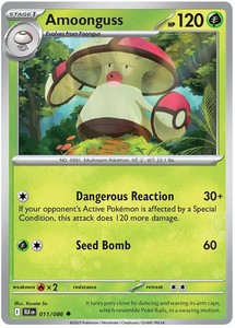 Amoonguss Pokemon Black Bolt 011/086 ENGLISH