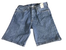 NWT Men's Wrangler 5 Pocket Jean Shorts Relaxed Fit Med Wash 36 hits at knee