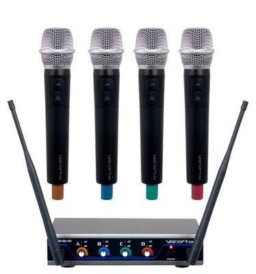 VOCOPRO Four-Channel UHF Digital Wireless Handheld Microphone Mics System