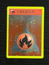 Pokemon League Promo ENERGIZE YOUR GAME Fire Energy Card Vintage - 2 x Swirl