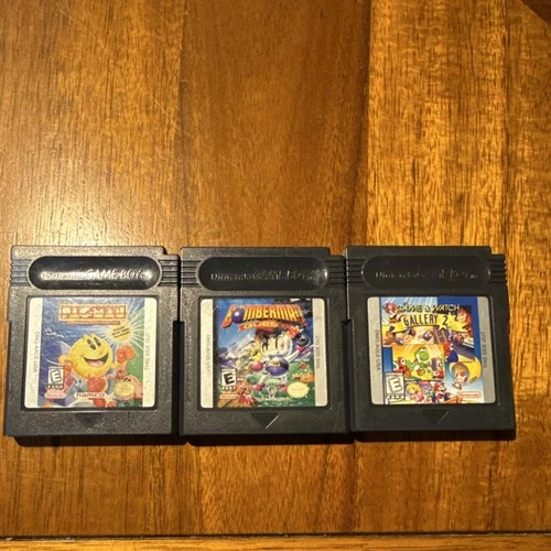 Namco Nintendo Pac-Man, Bomberman Quest, Game & Watch Gallery 2 Game Boy Lot