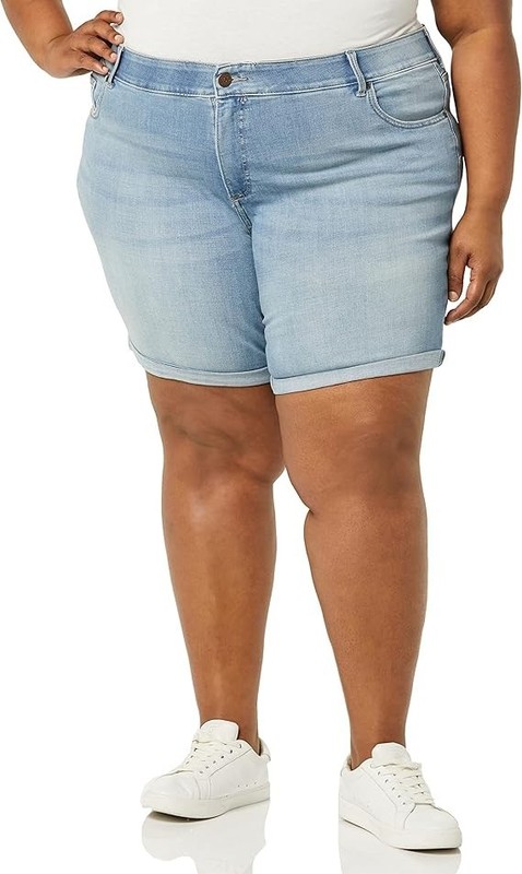 Riders Women's Plus Size 8 Inch Doubled Cuffed Short