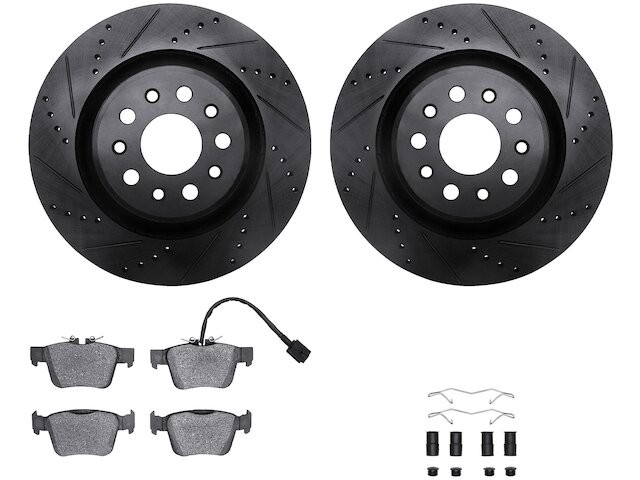 For 2017-2022 Maserati Ghibli Brake Pad and Rotor Kit Dynamic Friction 36625GQSM