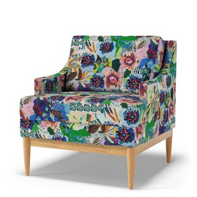 Summer Garden Floral Medley Nature Printed Upholstery Fabric By the Yard