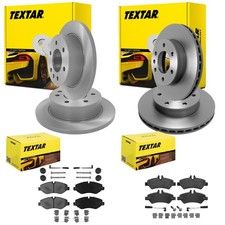 TEXTAR BREMSSCHEIBEN + BEL&Auml;GE VORNE + HINTEN passend f&uuml;r MERCEDES SPRINTER 906
