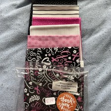 Breast Cancer Fat Quarter Fabric ?undle
